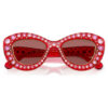 Lunettes de soleil forme œil de chat, Sk6060, rouges