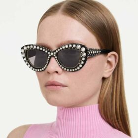 Lunettes de soleil forme œil-de-chat, Sk6060, teinte argentée