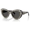 Lunettes de soleil forme œil-de-chat, Sk6060, teinte argentée Lunettes de soleil forme œil-de-chat, Sk6060, teinte argentée