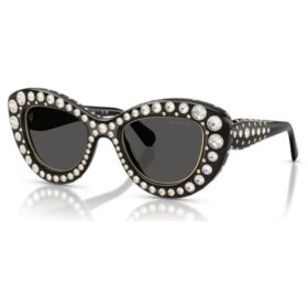 Lunettes de soleil forme œil-de-chat, Sk6060, teinte argentée