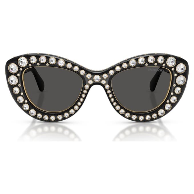 Lunettes de soleil forme œil-de-chat, Sk6060, teinte argentée Lunettes de soleil forme œil-de-chat, Sk6060, teinte argentée