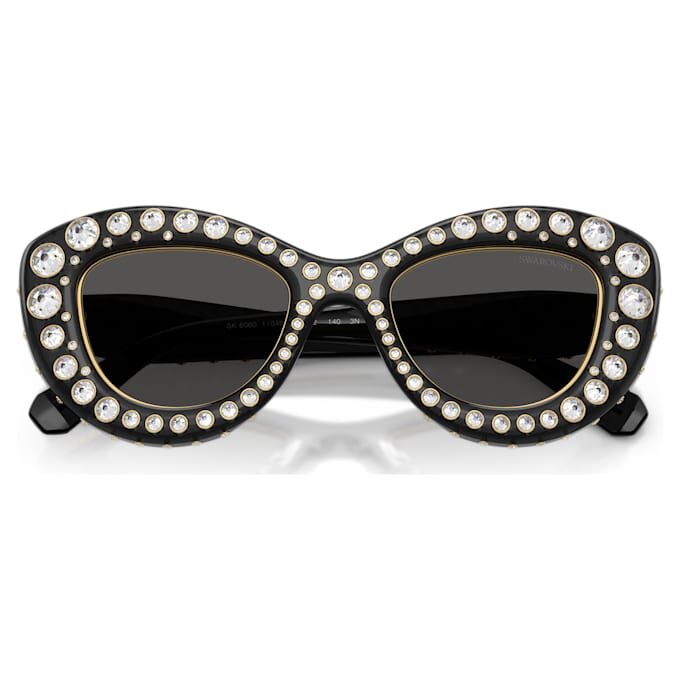 Lunettes de soleil forme œil-de-chat, Sk6060, teinte argentée Lunettes de soleil forme œil-de-chat, Sk6060, teinte argentée