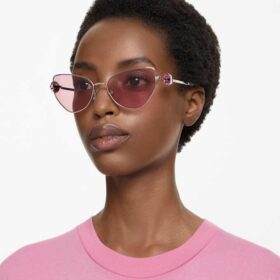 Lunettes de soleil forme œil de chat, Sk7003, rose