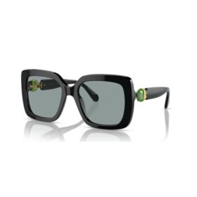 Lunettes de soleil oversize, forme carrée, SK6001, noires