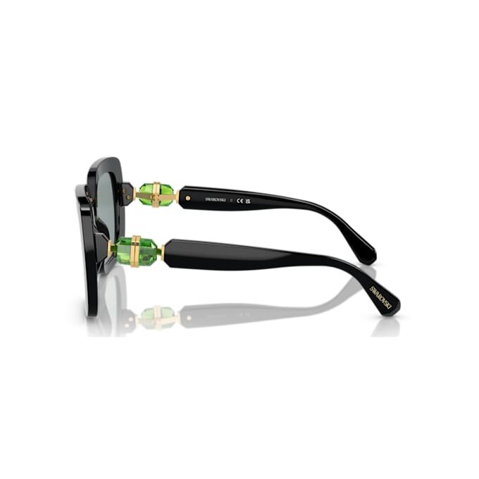 Lunettes de soleil oversize, forme carrée, SK6001, noires Lunettes de soleil oversize, forme carrée, SK6001, noires