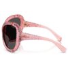 Lunettes de soleil oversize, forme œil-de-chat, Sk6052, rose