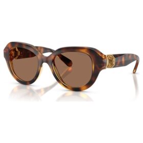 Lunettes de soleil rondes, marron