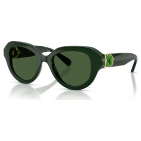 Lunettes de soleil rondes, vertes