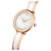 Montre-bracelet Crystalline « Swiss Made », bracelet en métal, blanche, finition dorée rose Montre-bracelet Crystalline « Swiss Made », bracelet en métal, blanche, finition dorée rose