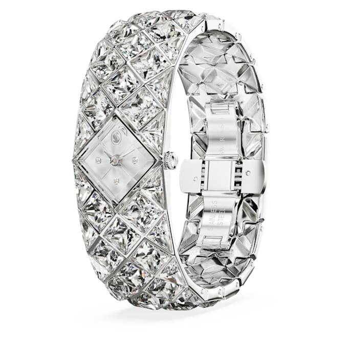 Montre-bracelet Curiosa à bracelet en cristaux, ton argenté, acier inoxydable Montre-bracelet Curiosa à bracelet en cristaux, ton argenté, acier inoxydable
