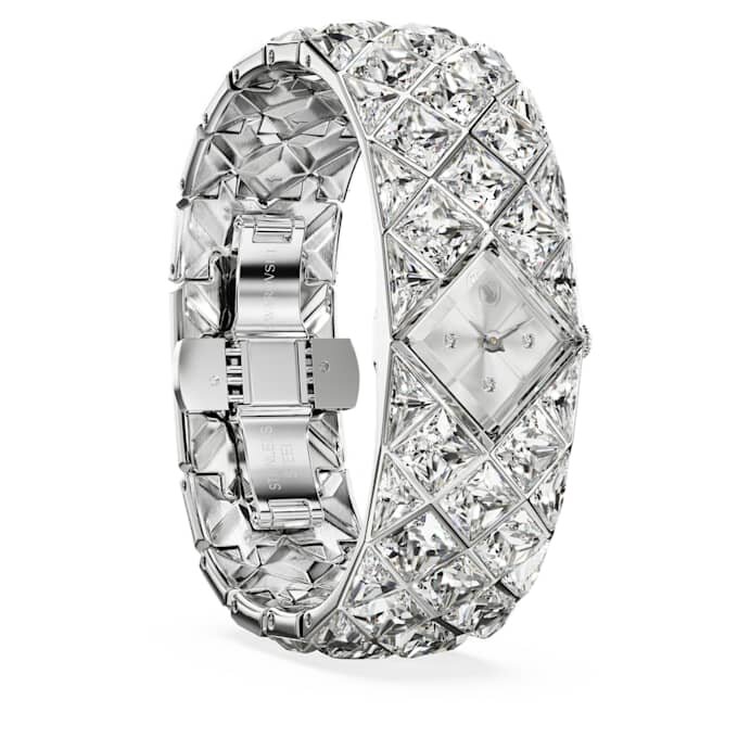 Montre-bracelet Curiosa à bracelet en cristaux, ton argenté, acier inoxydable Montre-bracelet Curiosa à bracelet en cristaux, ton argenté, acier inoxydable