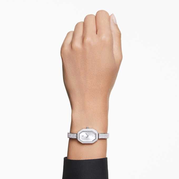 Montre-bracelet Dextera « Swiss Made », bracelet en métal, teinte argentée, acier inoxydable Montre-bracelet Dextera « Swiss Made », bracelet en métal, teinte argentée, acier inoxydable