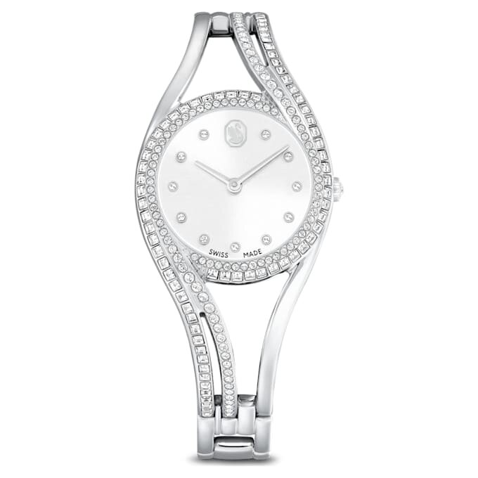 Montre-bracelet Hyperbola « Swiss Made », bracelet en métal, teinte argentée, acier inoxydable Montre-bracelet Hyperbola « Swiss Made », bracelet en métal, teinte argentée, acier inoxydable