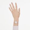 Montre-bracelet Matrix Pearl, fabrication suisse, bracelet en cristaux, blanc, finition dorée Montre-bracelet Matrix Pearl, fabrication suisse, bracelet en cristaux, blanc, finition dorée