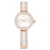 Montre-bracelet Matrix Pearl, fabrication suisse, bracelet en cristaux, blanc, finition dorée Montre-bracelet Matrix Pearl, fabrication suisse, bracelet en cristaux, blanc, finition dorée