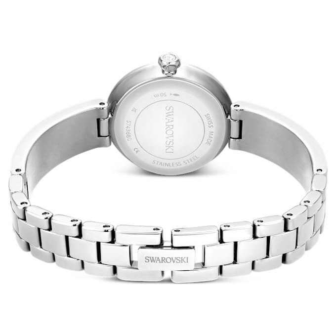 Montre-bracelet Matrix Pearl « Swiss Made », bracelet en cristaux, blanc, acier inoxydable Montre-bracelet Matrix Pearl « Swiss Made », bracelet en cristaux, blanc, acier inoxydable