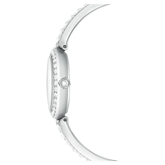 Montre-bracelet Matrix Pearl « Swiss Made », bracelet en cristaux, blanc, acier inoxydable Montre-bracelet Matrix Pearl « Swiss Made », bracelet en cristaux, blanc, acier inoxydable