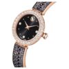 Montre-bracelet Matrix Pearl « Swiss Made », bracelet en cristaux, noir, finition ton or rose Montre-bracelet Matrix Pearl « Swiss Made », bracelet en cristaux, noir, finition ton or rose