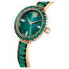 Montre-bracelet Matrix « Swiss Made », bracelet à cristaux, vert, finition dorée champagne