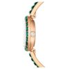 Montre-bracelet Matrix « Swiss Made », bracelet à cristaux, vert, finition dorée champagne