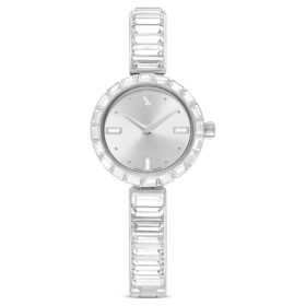 Montre-bracelet Matrix « Swiss Made », bracelet en cristaux, blanc, acier inoxydable