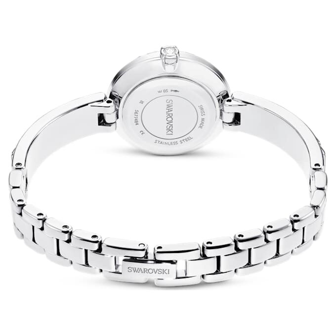 Montre-bracelet Matrix « Swiss Made », bracelet en cristaux, blanc, acier inoxydable Montre-bracelet Matrix « Swiss Made », bracelet en cristaux, blanc, acier inoxydable