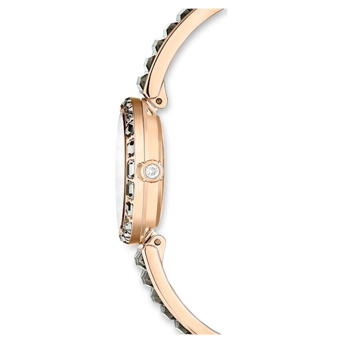 Montre-bracelet Matrix « Swiss Made », bracelet en cristaux, gris, finition or rose Montre-bracelet Matrix « Swiss Made », bracelet en cristaux, gris, finition or rose