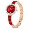 Montre-bracelet Matrix « Swiss Made », bracelet en cristaux, rouge, finition ton or rose Montre-bracelet Matrix « Swiss Made », bracelet en cristaux, rouge, finition ton or rose