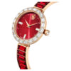 Montre-bracelet Matrix « Swiss Made », bracelet en cristaux, rouge, finition ton or rose Montre-bracelet Matrix « Swiss Made », bracelet en cristaux, rouge, finition ton or rose