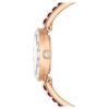 Montre-bracelet Matrix « Swiss Made », bracelet en cristaux, rouge, finition ton or rose Montre-bracelet Matrix « Swiss Made », bracelet en cristaux, rouge, finition ton or rose