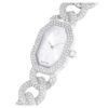 Montre à chaîne Dextera « Swiss Made », bracelet en cristaux, teinte argentée, acier inoxydable Montre à chaîne Dextera « Swiss Made », bracelet en cristaux, teinte argentée, acier inoxydable