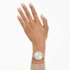 Montre Clarica « Swiss Made », bracelet en métal, teinte dorée, finition dorée