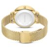 Montre Clarica « Swiss Made », bracelet en métal, teinte dorée, finition dorée