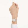 Montre Crystalline Aura « Swiss Made », bracelet en cuir, blanche, finition dorée rose Montre Crystalline Aura « Swiss Made », bracelet en cuir, blanche, finition dorée rose