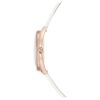 Montre Crystalline Aura « Swiss Made », bracelet en cuir, blanche, finition dorée rose Montre Crystalline Aura « Swiss Made », bracelet en cuir, blanche, finition dorée rose