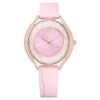 Montre Crystalline Aura « Swiss Made », bracelet en cuir, rose, finition dorée rose Montre Crystalline Aura « Swiss Made », bracelet en cuir, rose, finition dorée rose