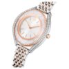 Montre Crystalline Aura « Swiss Made », bracelet en métal, teinte or rose, finition mélange de métaux Montre Crystalline Aura « Swiss Made », bracelet en métal, teinte or rose, finition mélange de métaux