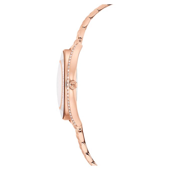 Montre Crystalline Aura « Swiss Made », bracelet en métal, teinte or rose, finition teinte or rose Montre Crystalline Aura « Swiss Made », bracelet en métal, teinte or rose, finition teinte or rose