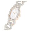 Montre Dextera à chaîne, fabrication suisse, bracelet en cristaux, blanc, finition dorée champagne Montre Dextera à chaîne, fabrication suisse, bracelet en cristaux, blanc, finition dorée champagne