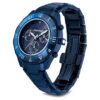 Montre Dextera Chrono 39 mm, fabrication suisse, bracelet en métal, bleu, finition bleue Montre Dextera Chrono 39 mm, fabrication suisse, bracelet en métal, bleu, finition bleue
