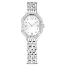 Montre Dextera Octagon « Swiss Made », bracelet en métal, teinte argentée, acier inoxydable
