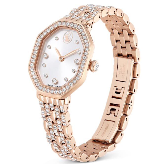 Montre Dextera Octagon « Swiss Made », bracelet en métal, teinte or, finition or rose Montre Dextera Octagon « Swiss Made », bracelet en métal, teinte or, finition or rose