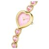Montre Idyllia Heart à bracelet en cristal, rose, finition dorée Montre Idyllia Heart à bracelet en cristal, rose, finition dorée