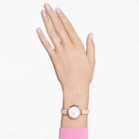 Montre Illumina Swiss Made, bracelet en métal, finition or rose