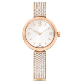 Montre Illumina Swiss Made, bracelet en métal, finition or rose
