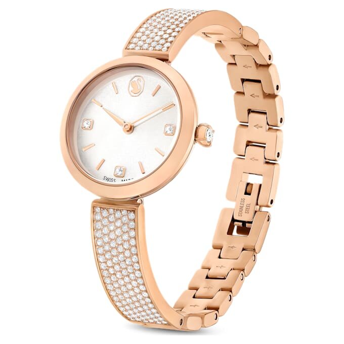 Montre Illumina Swiss Made, bracelet en métal, finition or rose Montre Illumina Swiss Made, bracelet en métal, finition or rose
