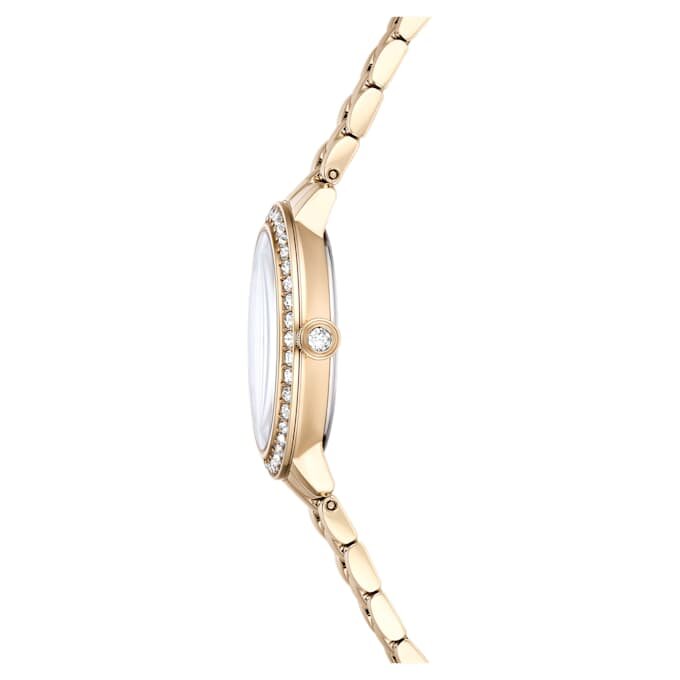 Montre Matrix à 3 maillons, fabrication suisse, bracelet en métal, teinte dorée, finition champagne doré Montre Matrix à 3 maillons, fabrication suisse, bracelet en métal, teinte dorée, finition champagne doré