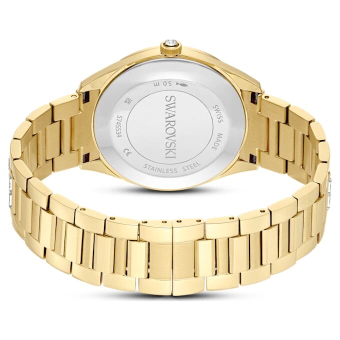 Montre Matrix Date « Swiss Made », bracelet en métal, teinte dorée, finition dorée Montre Matrix Date « Swiss Made », bracelet en métal, teinte dorée, finition dorée