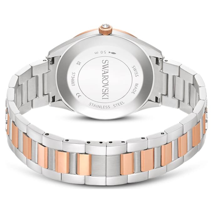 Montre Matrix Date « Swiss Made », bracelet en métal, teinte or rose, finition mélange de métaux Montre Matrix Date « Swiss Made », bracelet en métal, teinte or rose, finition mélange de métaux