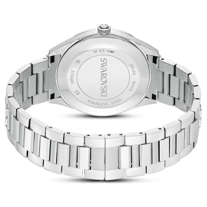 Montre Matrix Date « Swiss Made », bracelet en métal, ton argenté, acier inoxydable Montre Matrix Date « Swiss Made », bracelet en métal, ton argenté, acier inoxydable